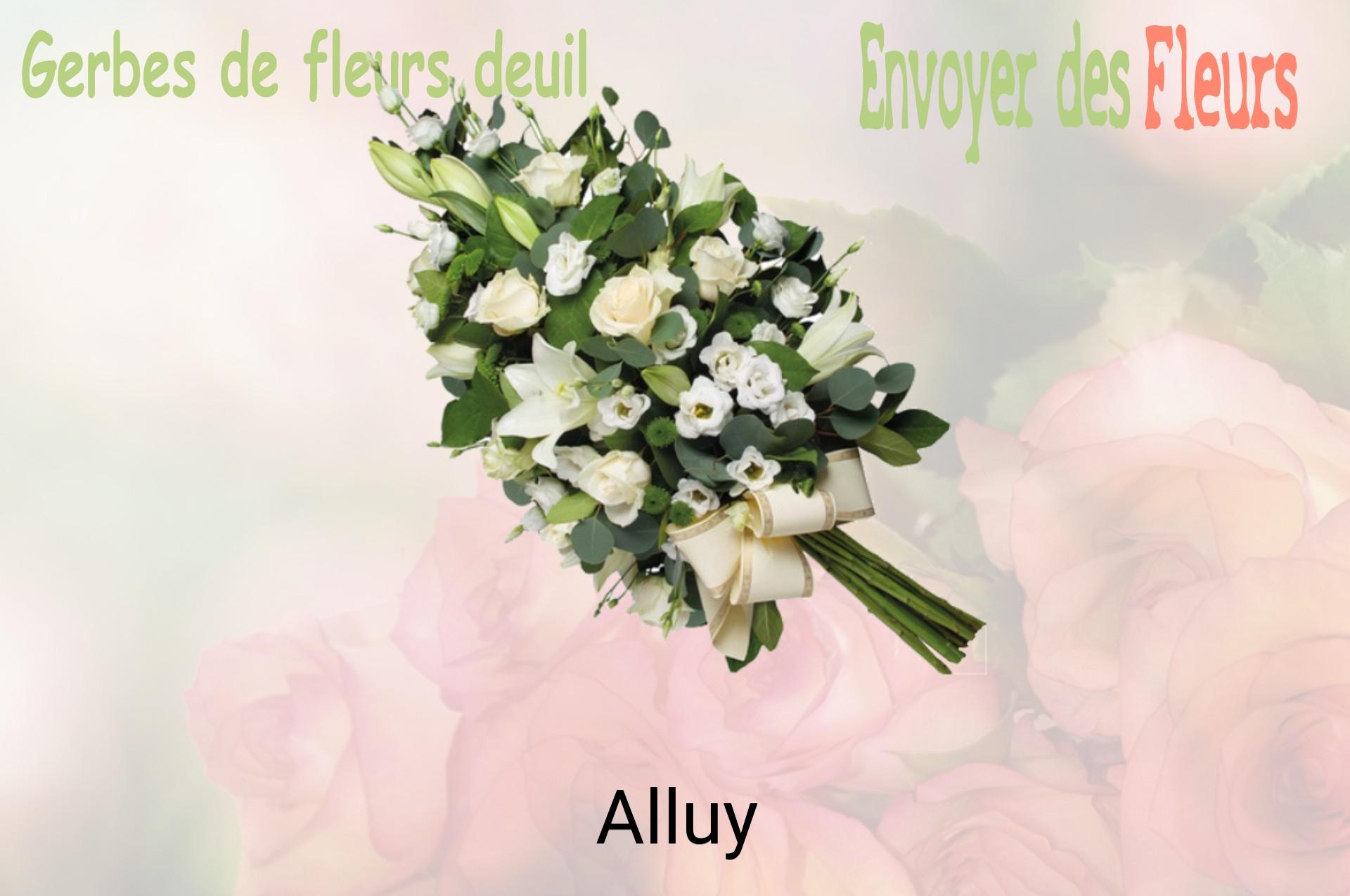 Gerbe de fleurs de deuil livrée à Alluy
